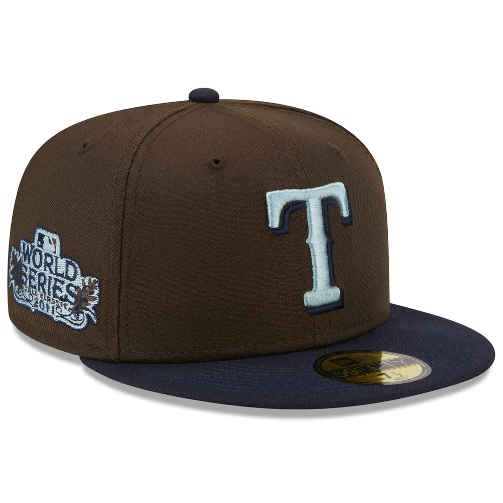 Lids Texas Rangers New Era 2011 World Series Walnut 9FIFTY Fitted Hat -  Brown/Navy