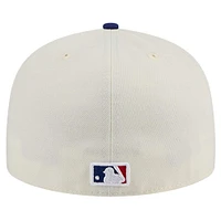 Men's New Era Cream Texas Rangers Chrome 59FIFTY Fitted Hat