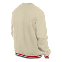 Sweat-shirt à enfiler rétro Texas Rangers de New Era pour homme, couleur crème