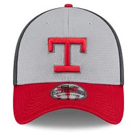 Men's New Era  Gray/Red Texas Rangers 2025 Batting Practice 39THIRTY Flex Hat