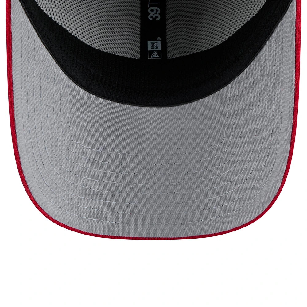 Men's New Era  Gray/Red Texas Rangers 2025 Batting Practice 39THIRTY Flex Hat