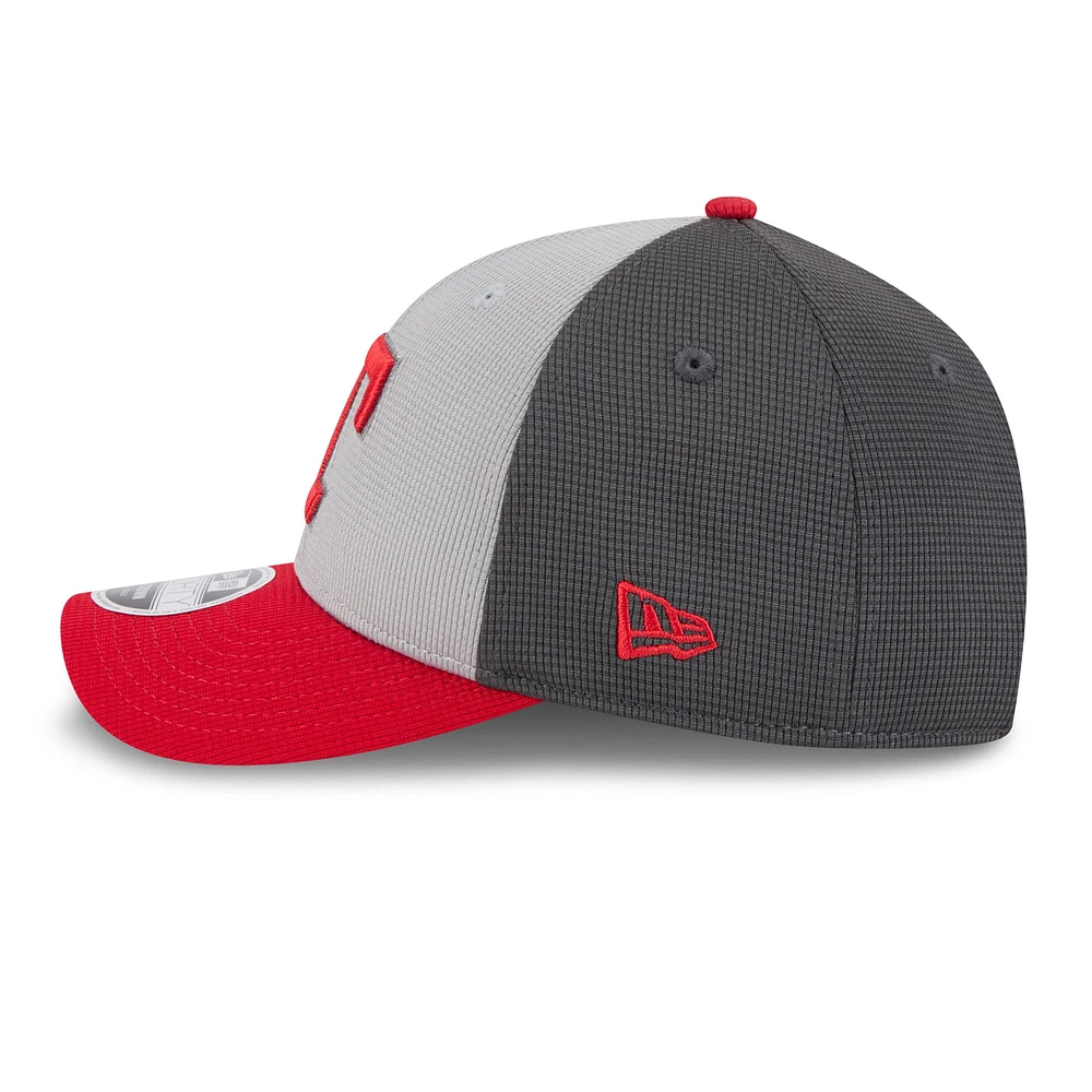 Casquette ajustable 9FORTY M-Crown Texas Rangers 2025 pour homme New Era gris/rouge