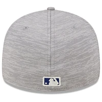 Men's New Era  Gray Texas Rangers 2024 Clubhouse Low Profile 59FIFTY Fitted Hat