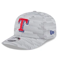 Men's New Era Gray Texas Rangers 2025 MLB Clubhouse 9SEVENTY Stretch-Snap Hat