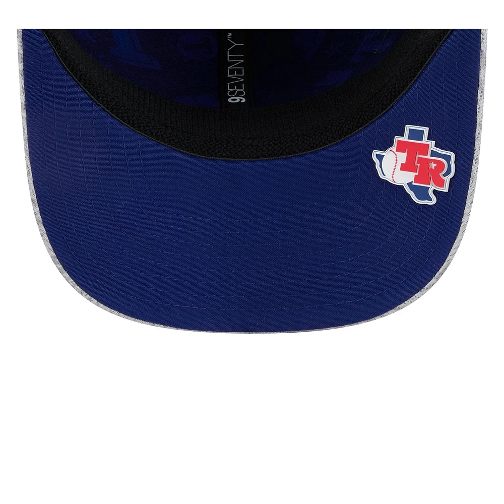 Men's New Era Gray Texas Rangers 2025 MLB Clubhouse 9SEVENTY Stretch-Snap Hat