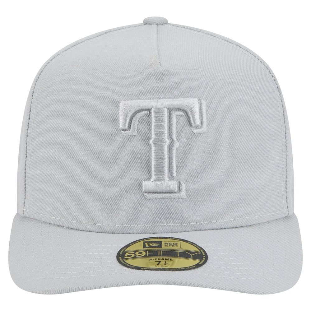 Men's New Era  Gray Texas Rangers Colorpack 59FIFTY Fitted Hat