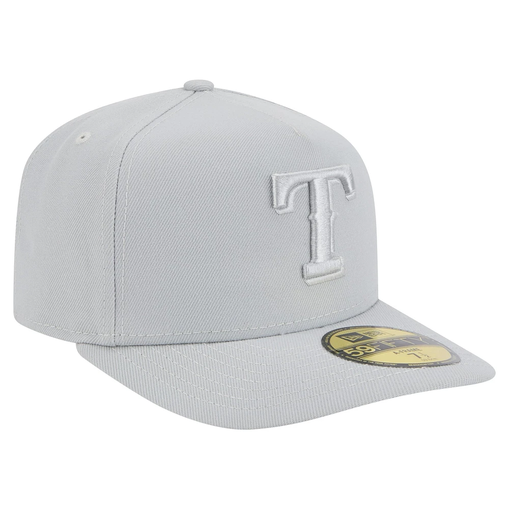 Men's New Era  Gray Texas Rangers Colorpack 59FIFTY Fitted Hat