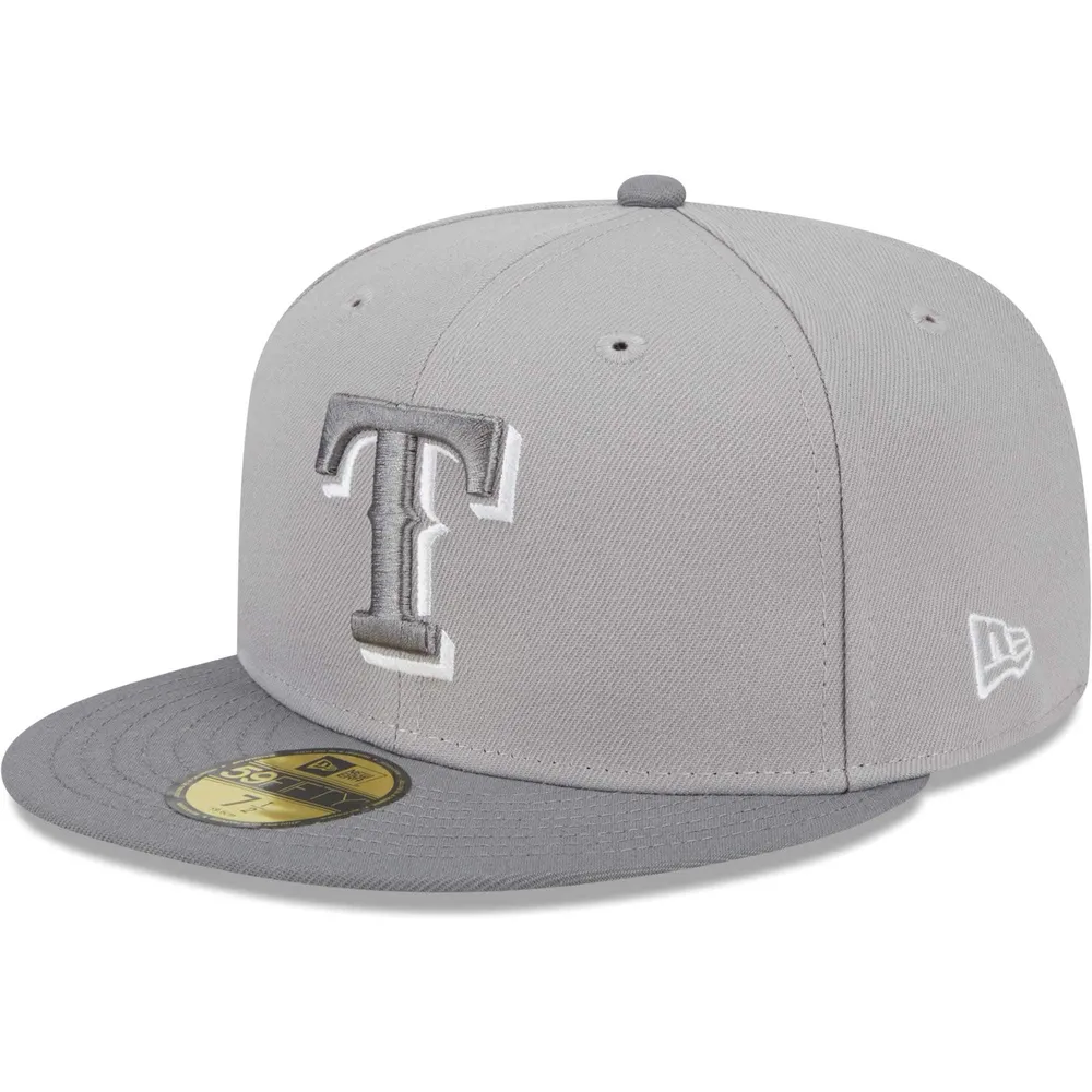 Men's Texas Rangers New Era Gray Spring Color Basic 59FIFTY Fitted Hat
