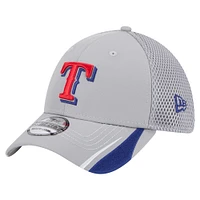 Casquette Flex-Fit Linear 39THIRTY Texas Rangers de New Era pour homme, gris