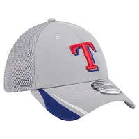 Casquette Flex-Fit Linear 39THIRTY Texas Rangers de New Era pour homme, gris