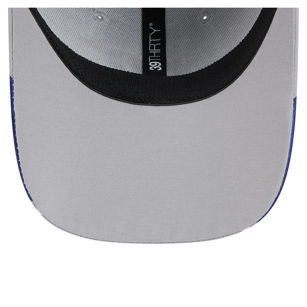 Casquette Flex-Fit Linear 39THIRTY Texas Rangers de New Era pour homme, gris