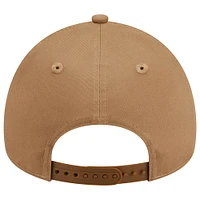 Men's New Era Khaki Texas Rangers A-Frame 9FORTY Adjustable Hat