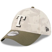 Men's New Era Light Beige/Olive Texas Rangers 2025 Armed Forces Day 39THIRTY Flex Hat