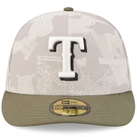 Men's New Era Light Beige/Olive Texas Rangers 2025 Armed Forces Day 59FIFTY Fitted Hat