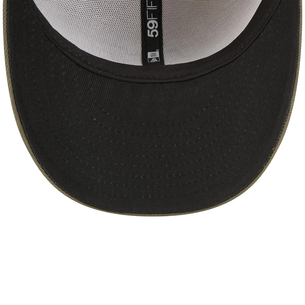 Men's New Era Light Beige/Olive Texas Rangers 2025 Armed Forces Day 59FIFTY Fitted Hat