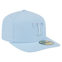 Casquette ajustée New Era 59FIFTY bleu clair Texas Rangers Color Pack pour homme