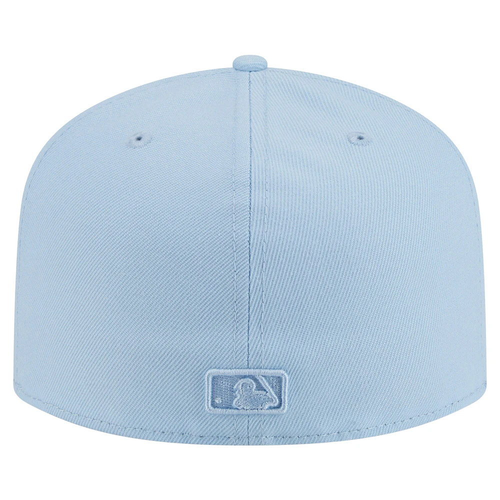 Casquette ajustée New Era 59FIFTY bleu clair Texas Rangers Color Pack pour homme