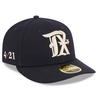 Casquette ajustée 59FIFTY Texas Rangers 2023 City Connect Low Profile New Era pour homme, bleu marine