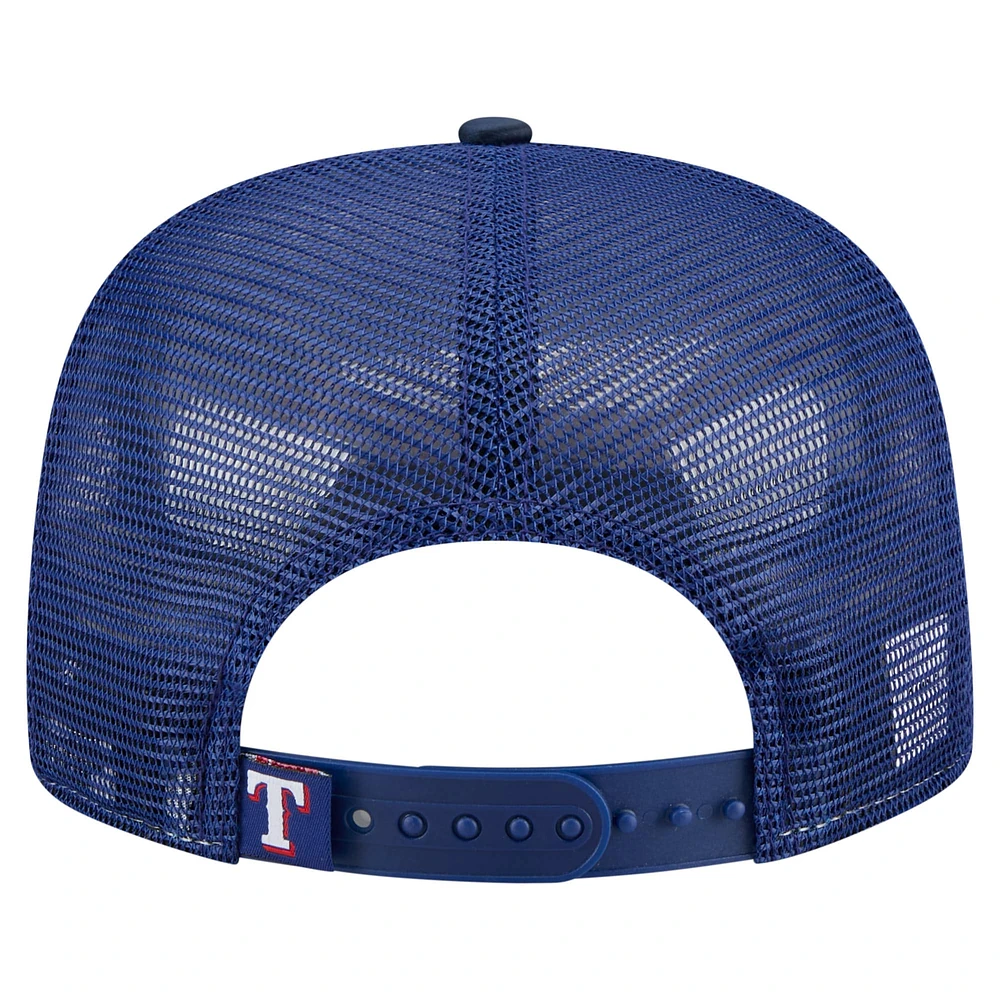 Men's New Era Navy Texas Rangers Retro Satin Script Golfer Adjustable Hat