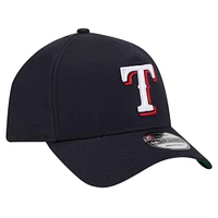 Casquette ajustable 9FORTY couleur équipe A-Frame des Texas Rangers New Era pour hommes, bleu marine