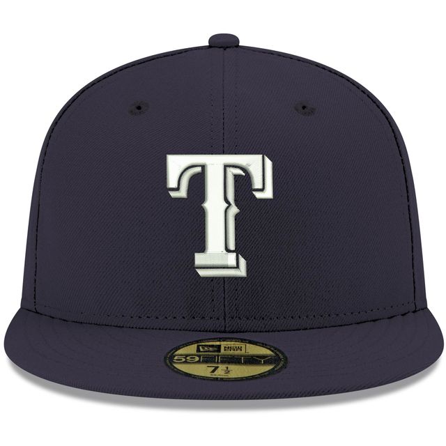 Casquette ajustée 59FIFTY bleu marine avec logo Texas Rangers New Era pour homme