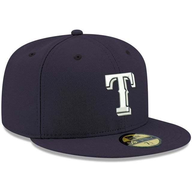 Casquette ajustée 59FIFTY bleu marine avec logo Texas Rangers New Era pour homme