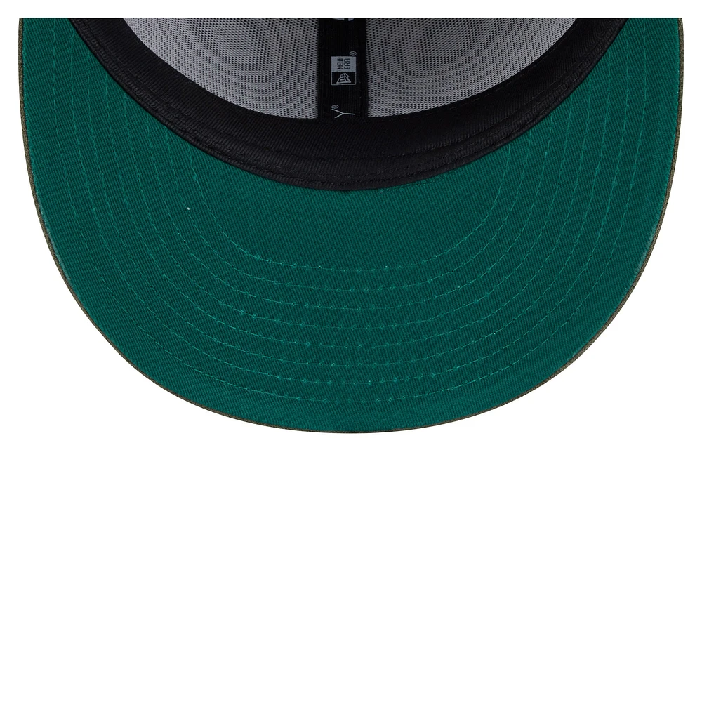 Men's New Era Olive Texas Rangers Tonal Florals 59FIFTY Fitted Hat