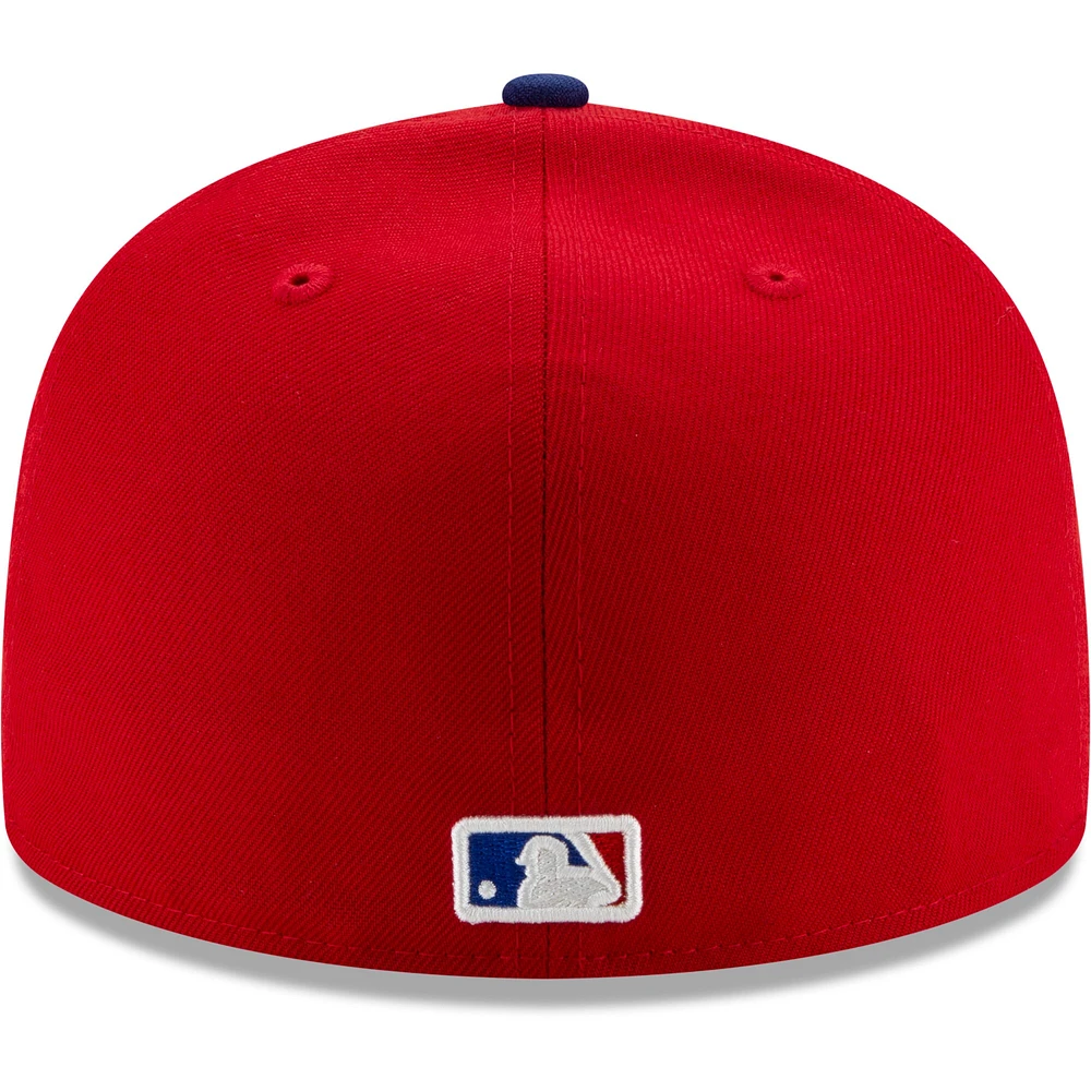 Men's New Era Red/Royal Texas Rangers 2020 Alternate 3 Authentic Collection On Field 59FIFTY Fitted Hat