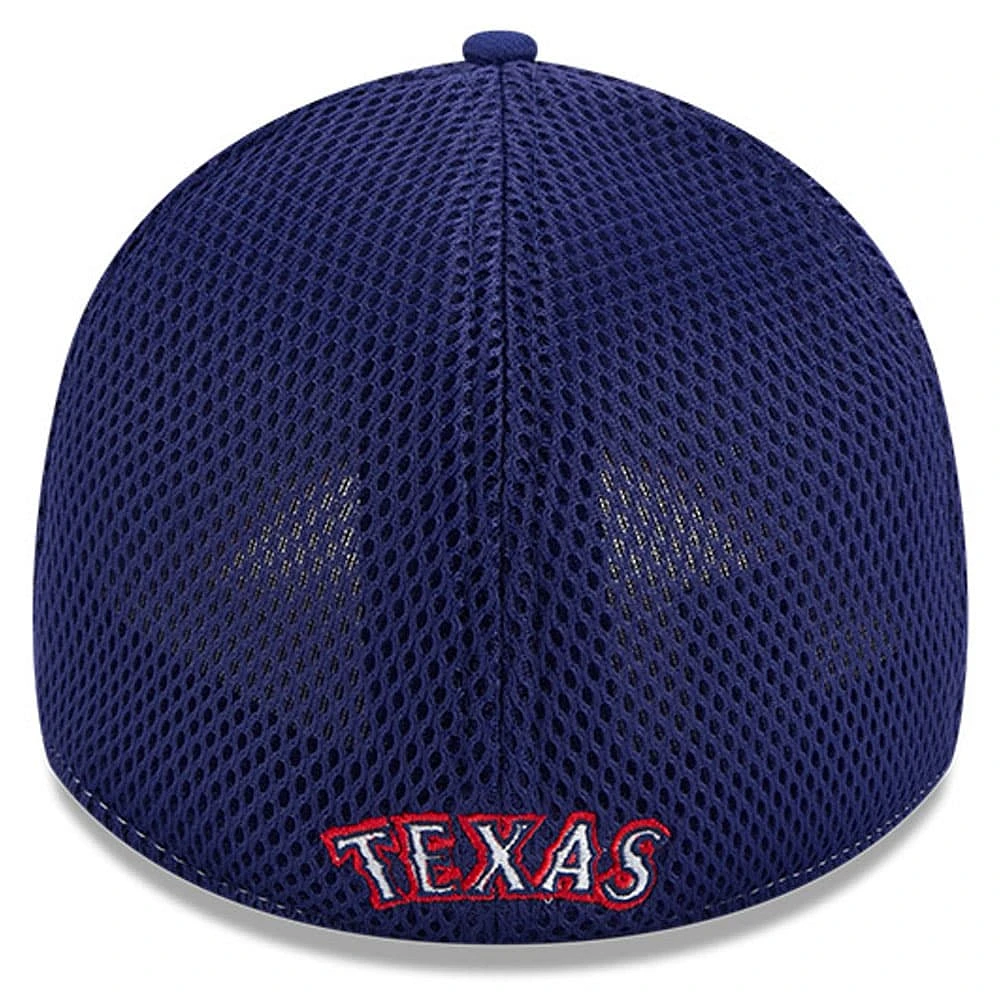 Casquette d'entraînement de printemps 39THIRTY Flex pour homme New Era rouge/bleu royal Texas Rangers 2025