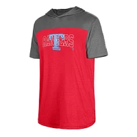 T-shirt à capuche brossé actif New Era pour hommes des Texas Rangers rouge