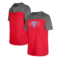 T-shirt à capuche brossé actif New Era pour hommes des Texas Rangers rouge