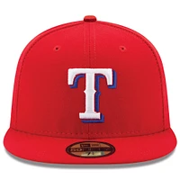 Casquette ajustée New Era pour homme rouge Texas Rangers Alternate Authentic Collection On-Field 59FIFTY