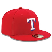 Casquette ajustée New Era pour homme rouge Texas Rangers Alternate Authentic Collection On-Field 59FIFTY