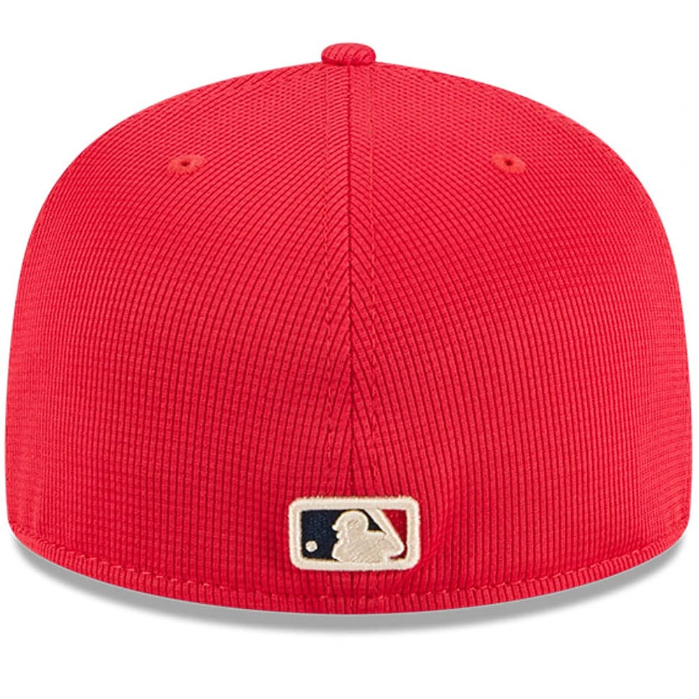 Men's New Era Red Texas Rangers City Connect Batting Practice 59FIFTY Fitted Hat
