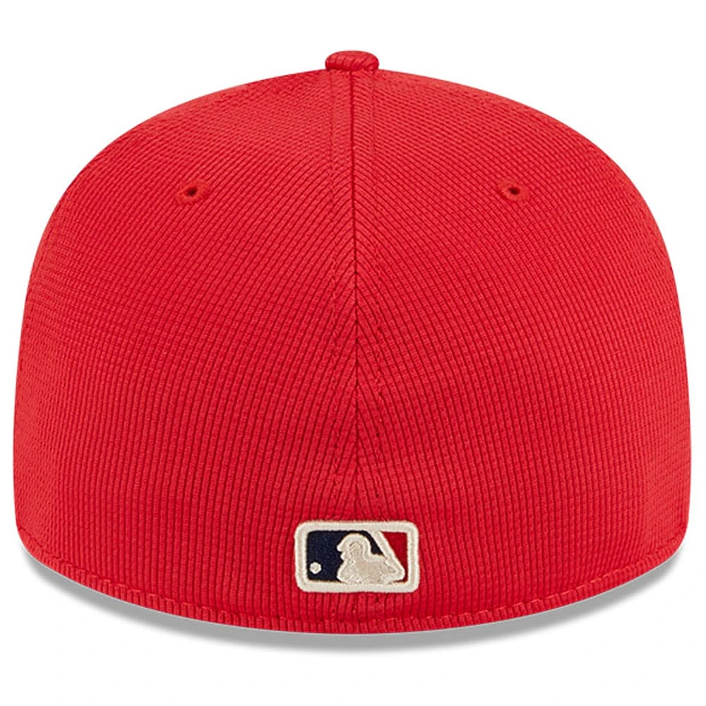 Men's New Era Red Texas Rangers City Connect Batting Practice Low Profile 59FIFTY Fitted Hat