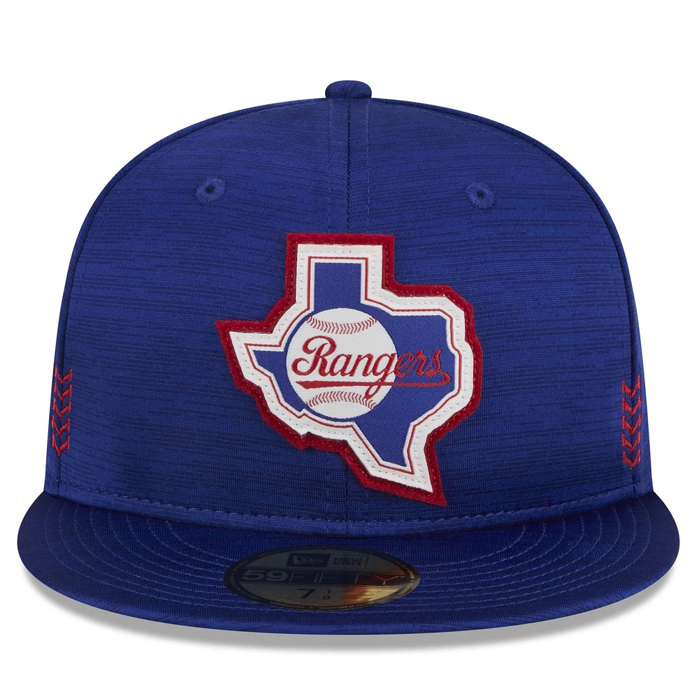 Men's New Era Royal Texas Rangers 2024 Clubhouse 59FIFTY Fitted Hat