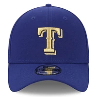 Casquette flexible 39THIRTY New Era Royal Texas Rangers 2024 Gold Collection pour homme