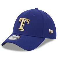 Casquette flexible 39THIRTY New Era Royal Texas Rangers 2024 Gold Collection pour homme