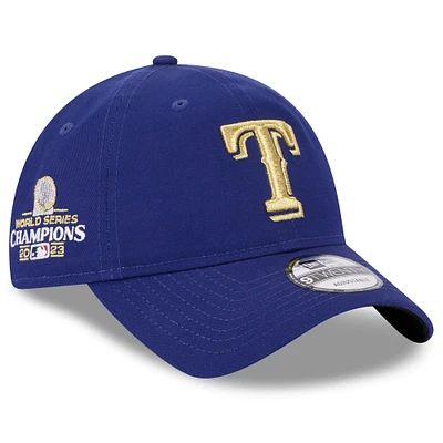 Casquette réglable 9TWENTY New Era Royal Texas Rangers 2024 Gold Collection pour homme