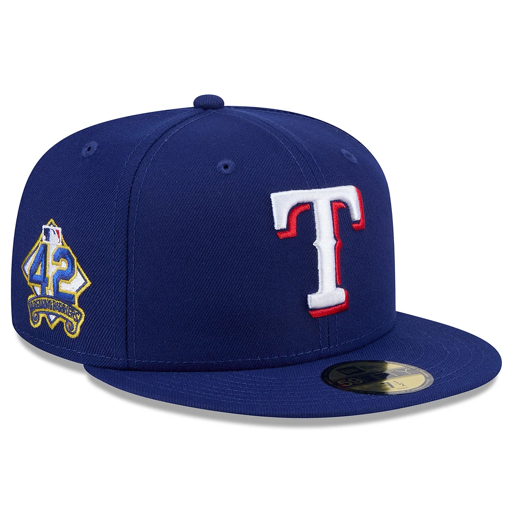Men's New Era  Royal Texas Rangers 2025 Jackie Robinson Day 59FIFTY Fitted Hat