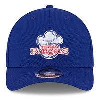 Men's New Era Royal Texas Rangers 2025 MLB Clubhouse 9FORTY M-Crown Adjustable Hat