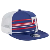 Casquette à visière ajustable 9FIFTY A-Frame Trucker Royal Texas Rangers de New Era pour homme