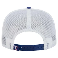 Casquette à visière ajustable 9FIFTY A-Frame Trucker Royal Texas Rangers de New Era pour homme