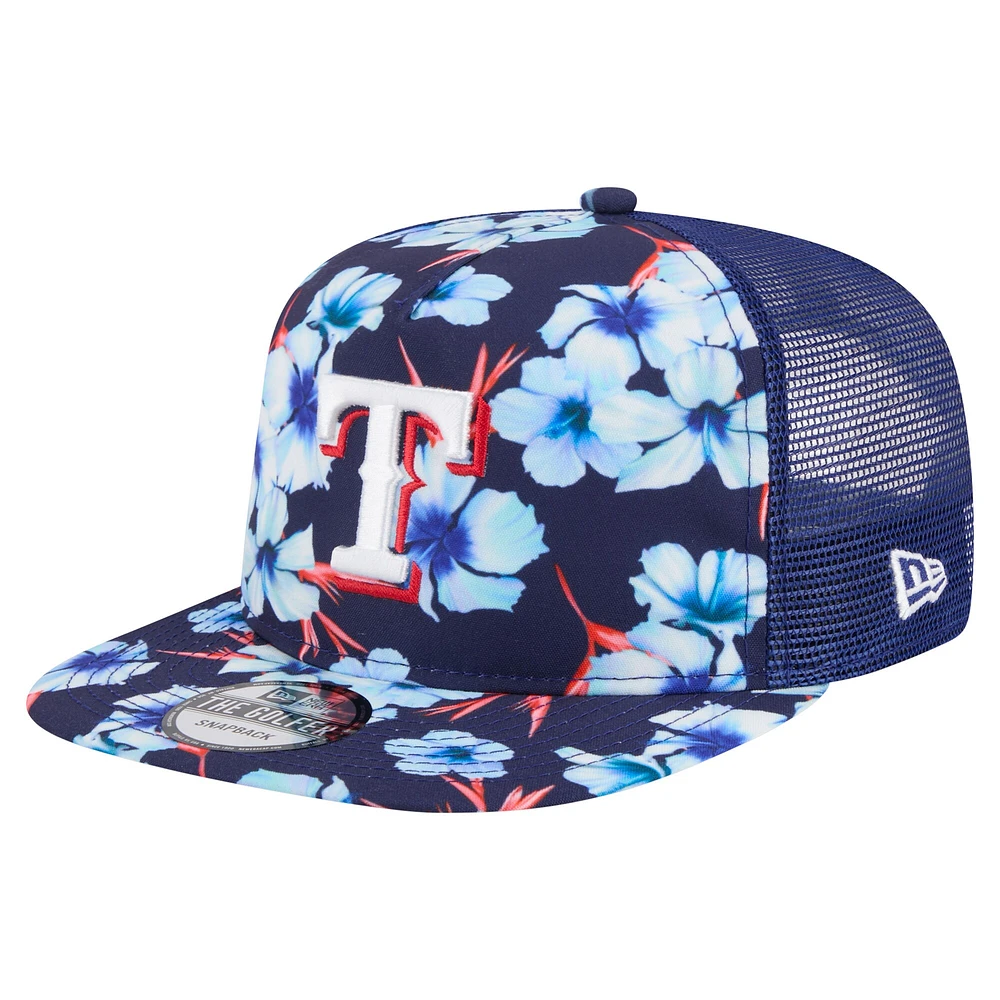 Casquette snapback style golfeur New Era Royal Texas Rangers pour homme