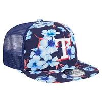 Casquette snapback style golfeur New Era Royal Texas Rangers pour homme