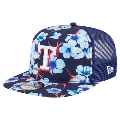 Casquette snapback style golfeur New Era Royal Texas Rangers pour homme