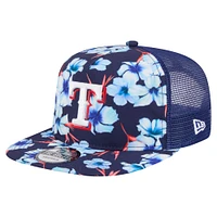 Casquette snapback style golfeur New Era Royal Texas Rangers pour homme