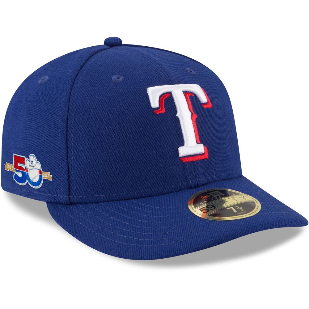 New Era 59FIFTY Texas Rangers 50th Anniversary Patch Hat - Light Blue, Royal Light Blue/Royal / 7 7/8