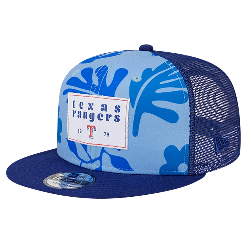 Casquette Snapback 9FIFTY Snapback pour hommes des Royal Texas Rangers Bikini Bottom Trucker New Era