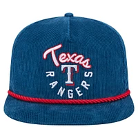 Casquette de golf ajustable en velours côtelé Full Circle Royal Texas Rangers de New Era pour homme